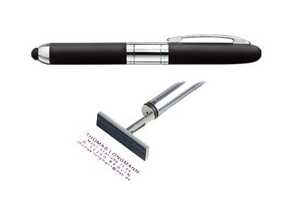 Шариковая ручка Heri 321 mini smart pen с основой для флеш-штампа