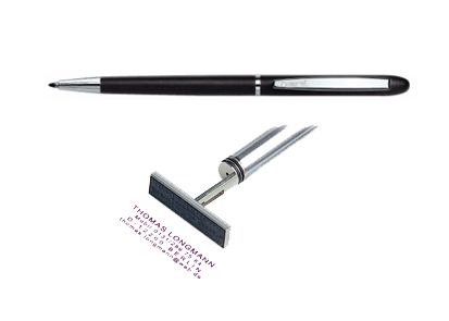 Шариковая ручка Heri 821 с основой для флеш-штампа