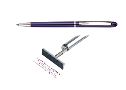 Шариковая ручка Heri 831 с основой для флеш-штампа